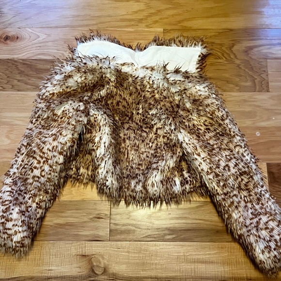 Blanc Noir crop faux shag jacket - Picture 2 of 4